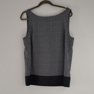 LOFT Tank Top Size L Classic Nautical Coastal Grandma Preppy Mimimalist Neutral